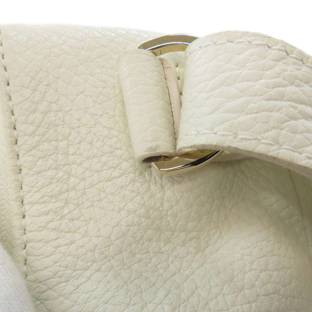 Furla Backpack leather white logo Women Used Authentic