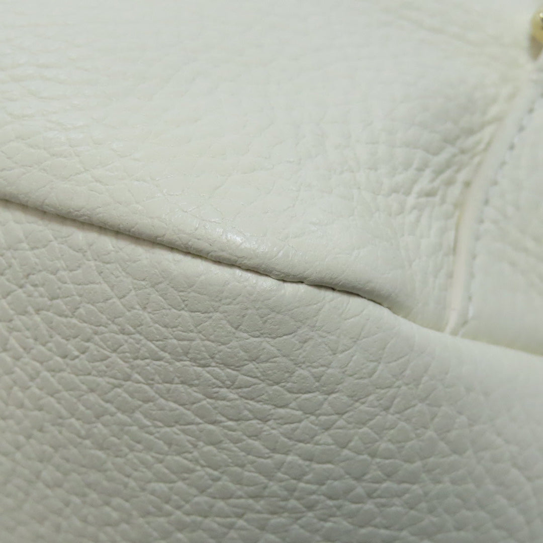 Furla Backpack leather white logo Women Used Authentic