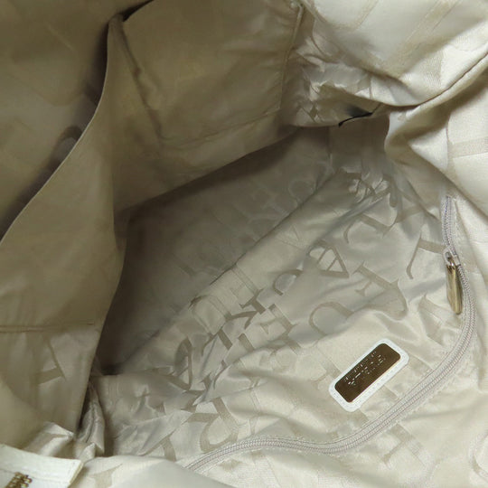 Furla Backpack leather white logo Women Used Authentic