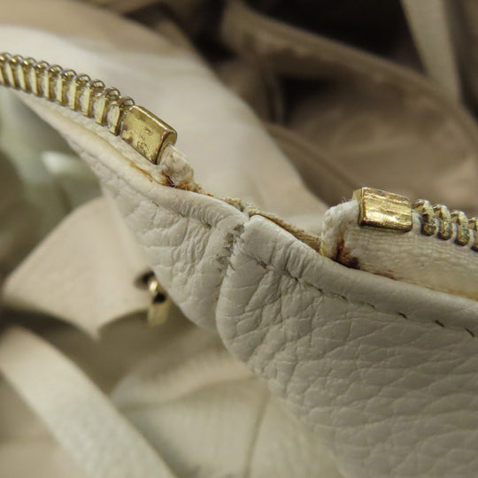 Furla Backpack leather white logo Women Used Authentic