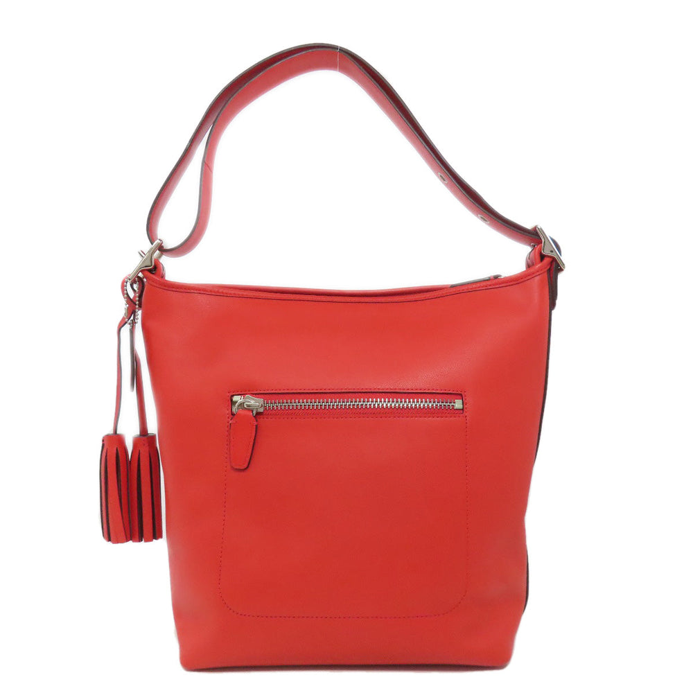 COACH Shoulder Bag 19889 leather Orange Legacy Women Used Authentic