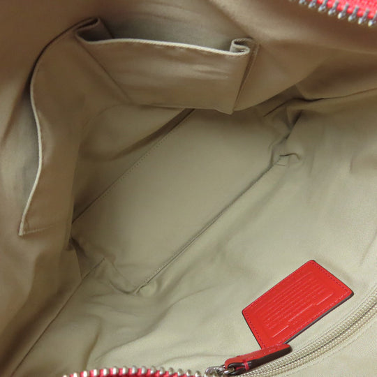 COACH Shoulder Bag 19889 leather Orange Legacy Women Used Authentic