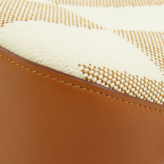 HERMES Handbag canvas Brown Ambie PM 2WAY Women Used Authentic