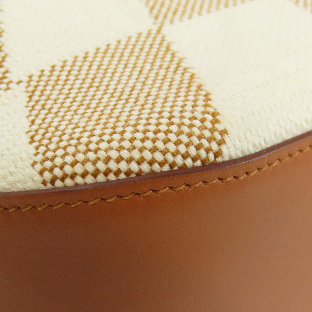 HERMES Handbag canvas Brown Ambie PM 2WAY Women Used Authentic