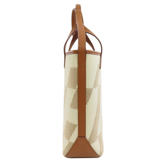HERMES Handbag canvas Brown Ambie PM 2WAY Women Used Authentic