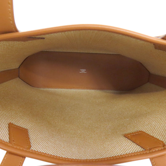 HERMES Handbag canvas Brown Ambie PM 2WAY Women Used Authentic