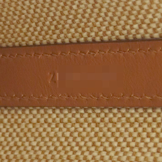 HERMES Handbag canvas Brown Ambie PM 2WAY Women Used Authentic