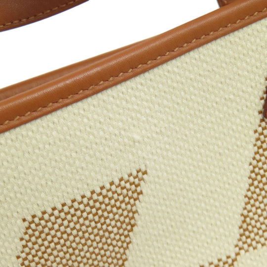 HERMES Handbag canvas Brown Ambie PM 2WAY Women Used Authentic