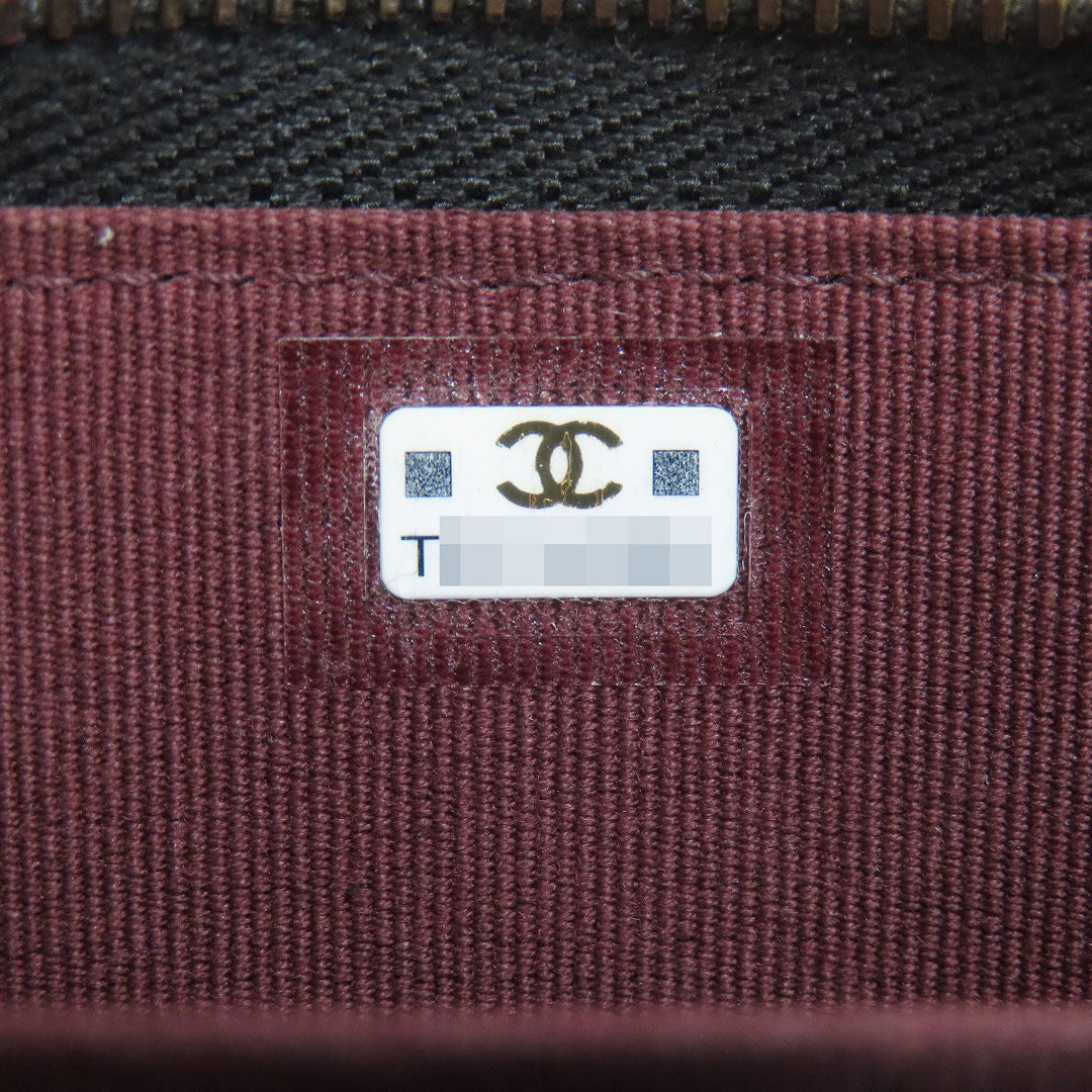 CHANEL Coin case Grained Calfskin Skin black Matelasse COCO Mark Gold Metal