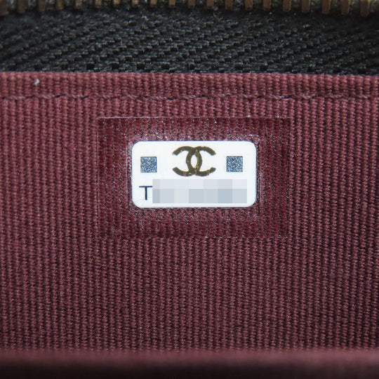 CHANEL Coin case Grained Calfskin Skin black Matelasse COCO Mark Gold Metal