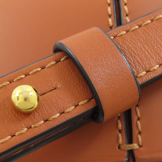 LOEWE Handbag Canvas, Leather Brown Balloon Shoulder 2WAY Women Used Authentic