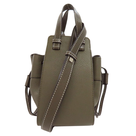 LOEWE Handbag Calfskin green Hammock mini 2WAY Women Used Authentic