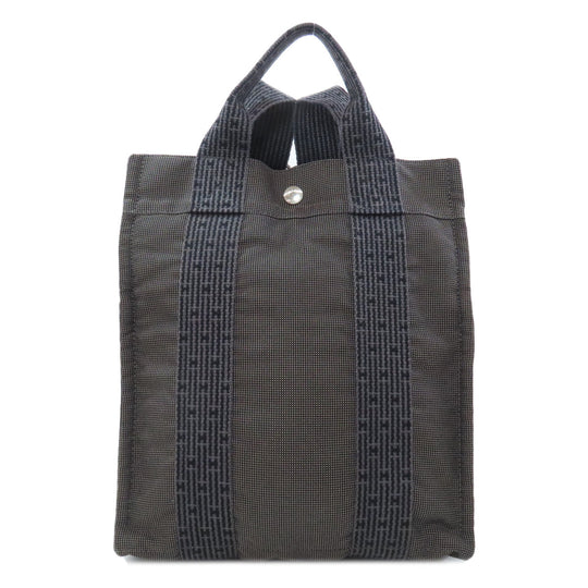 HERMES Backpack canvas gray Her Line add PM Women Used Authentic