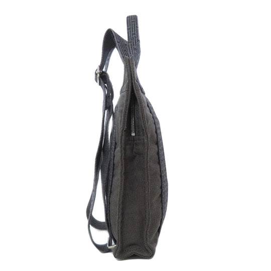 HERMES Backpack canvas gray Her Line add PM Women Used Authentic