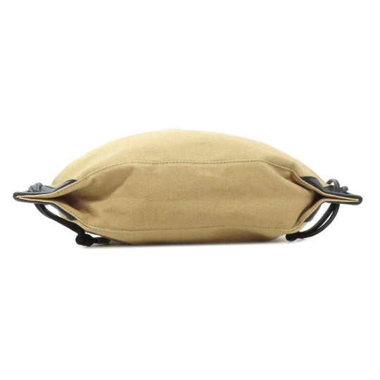 FENDI Backpack canvas beige logo Women Used Authentic