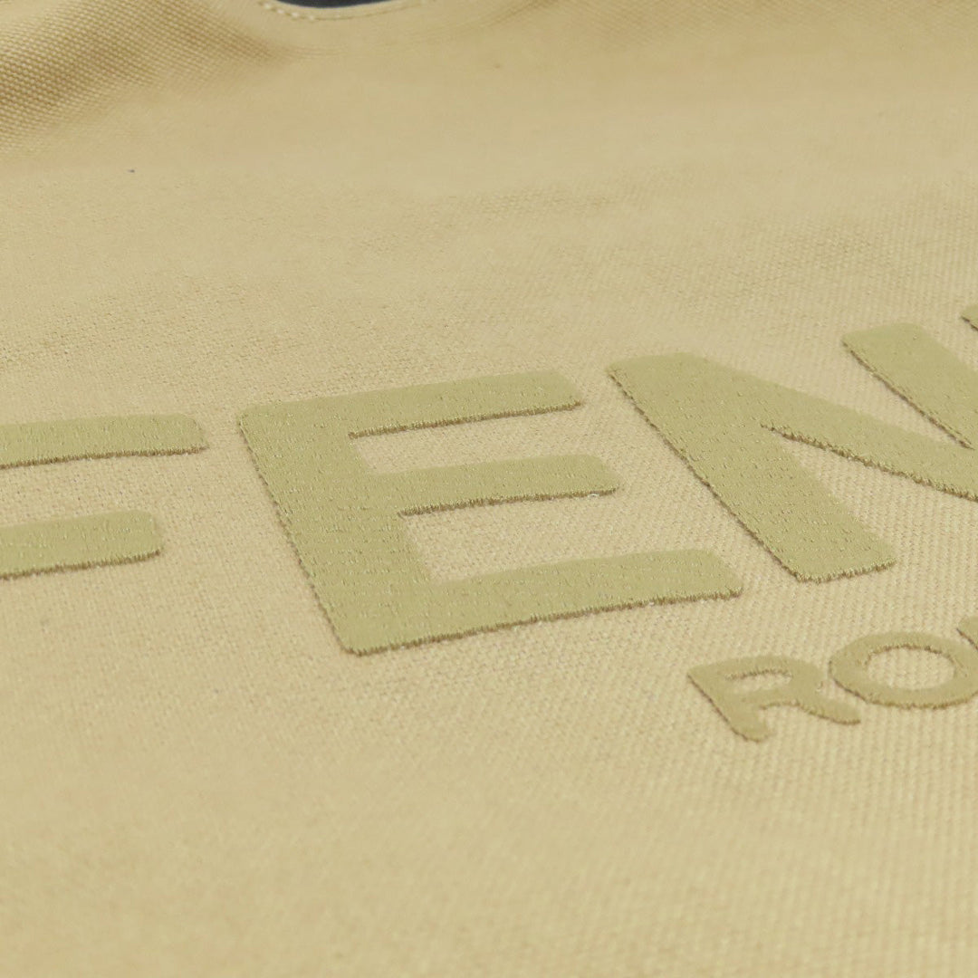 FENDI Backpack canvas beige logo Women Used Authentic