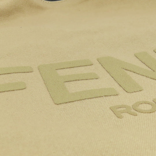 FENDI Backpack canvas beige logo Women Used Authentic