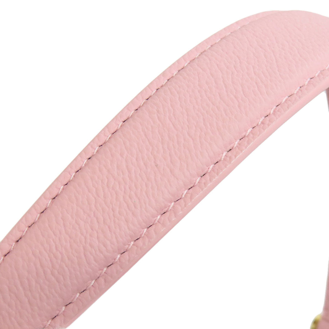 BVLGARI Handbag leather pink Semperti Ellipse Small 2WAY Women Used Authentic