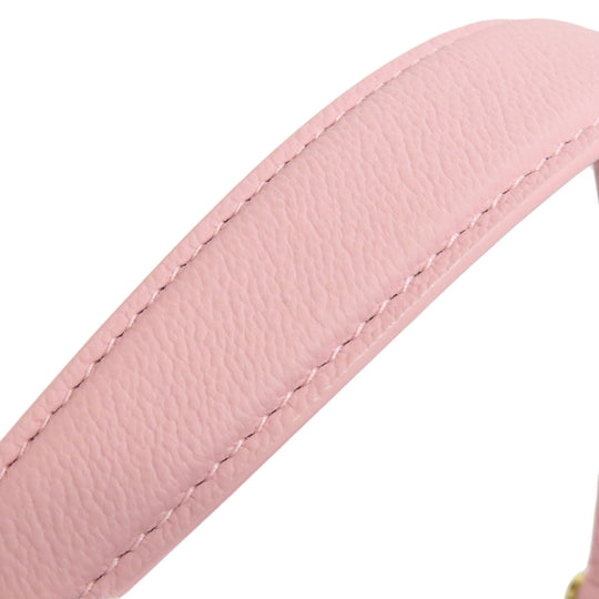 BVLGARI Handbag leather pink Semperti Ellipse Small 2WAY Women Used Authentic