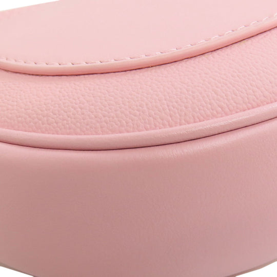 BVLGARI Handbag leather pink Semperti Ellipse Small 2WAY Women Used Authentic