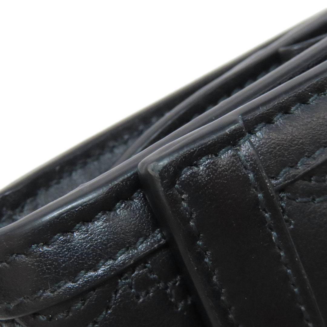 GUCCI Bifold Wallet 723799 leather black GG matelasse