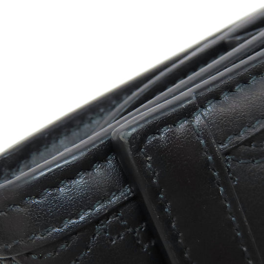 GUCCI Bifold Wallet 723799 leather black GG matelasse