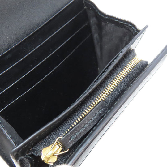 GUCCI Bifold Wallet 723799 leather black GG matelasse