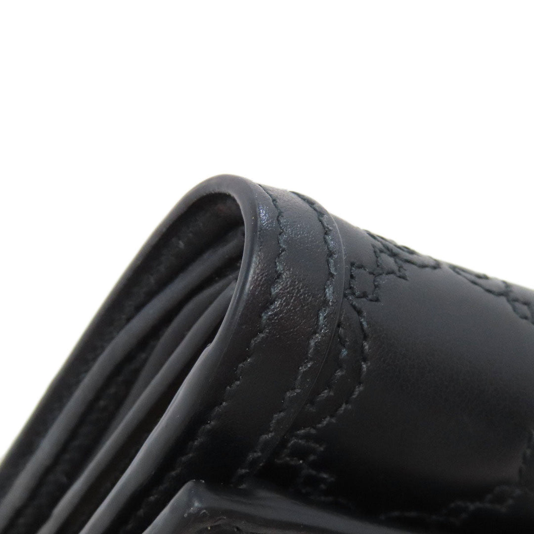 GUCCI Bifold Wallet 723799 leather black GG matelasse