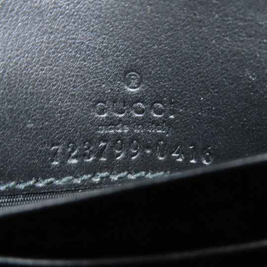 GUCCI Bifold Wallet 723799 leather black GG matelasse