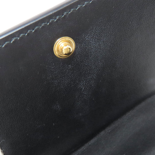 GUCCI Bifold Wallet 723799 leather black GG matelasse
