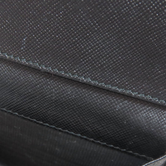 PRADA Card Case Safiano black logoMetal