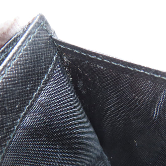 PRADA Card Case Safiano black logoMetal