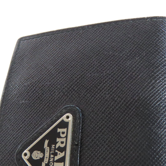 PRADA Card Case Safiano black logoMetal