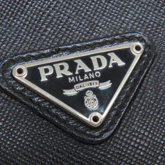 PRADA Card Case Safiano black logoMetal