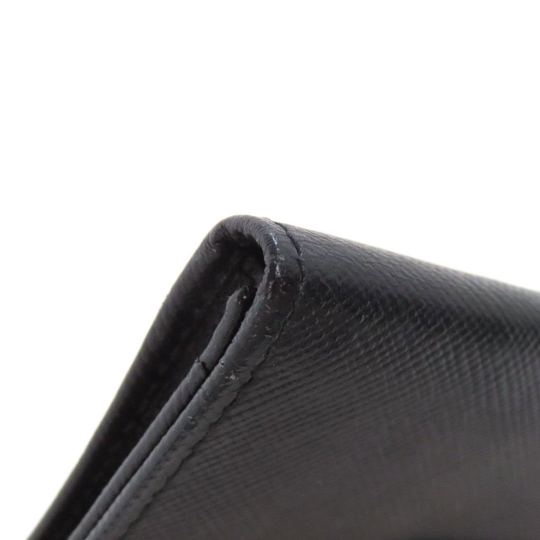PRADA Card Case Safiano black logoMetal