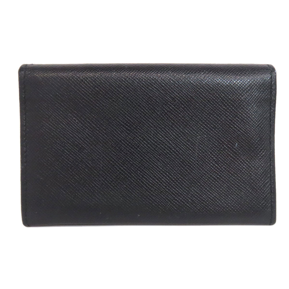 PRADA Card Case Safiano black logoMetal