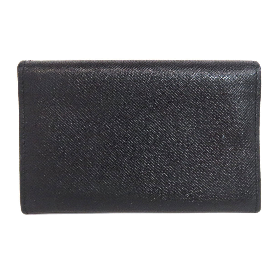 PRADA Card Case Safiano black logoMetal
