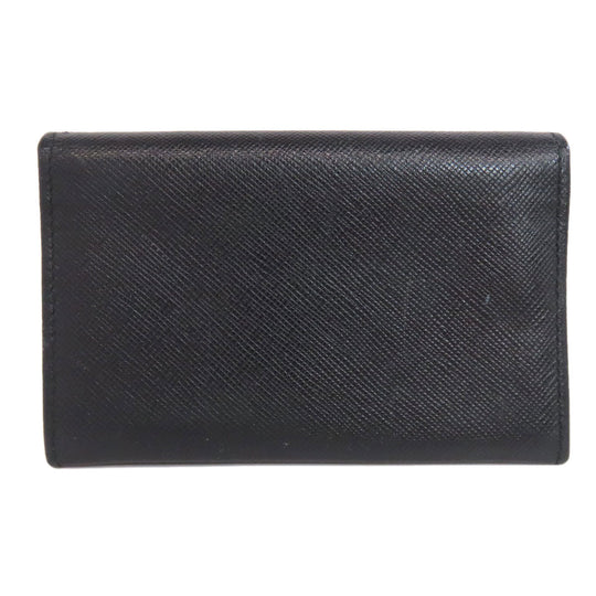 PRADA Card Case Safiano black logoMetal