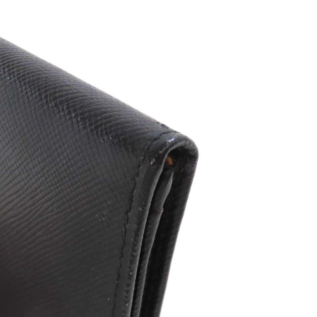 PRADA Card Case Safiano black logoMetal