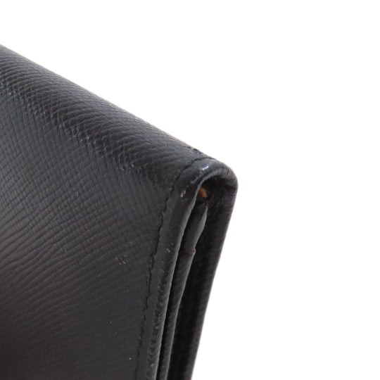 PRADA Card Case Safiano black logoMetal