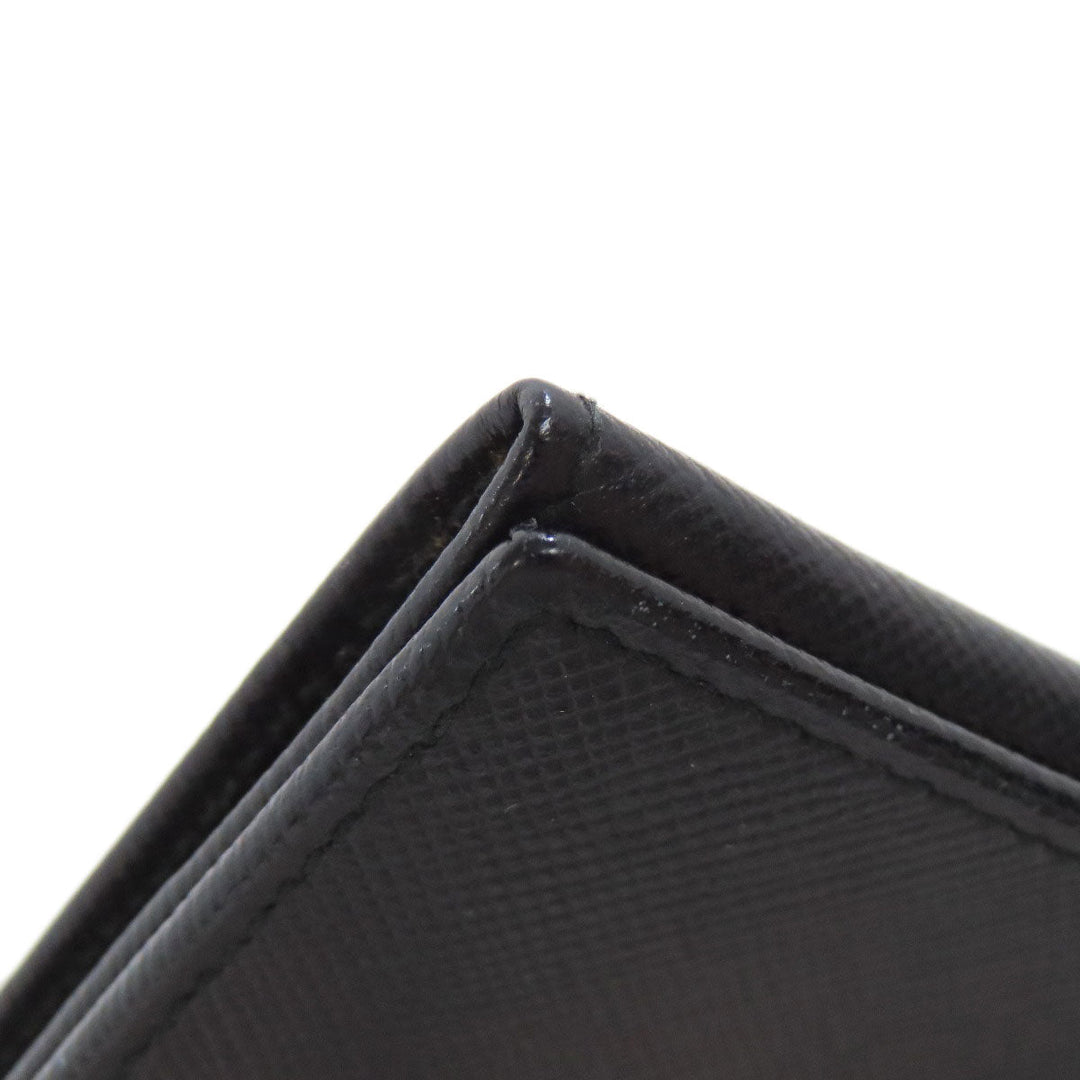 PRADA Card Case Safiano black logoMetal