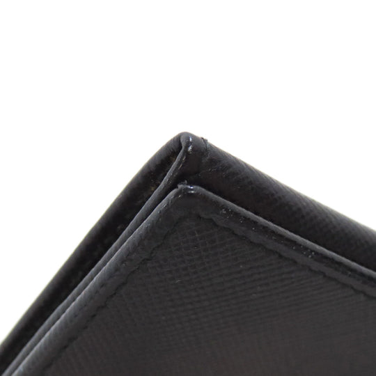 PRADA Card Case Safiano black logoMetal