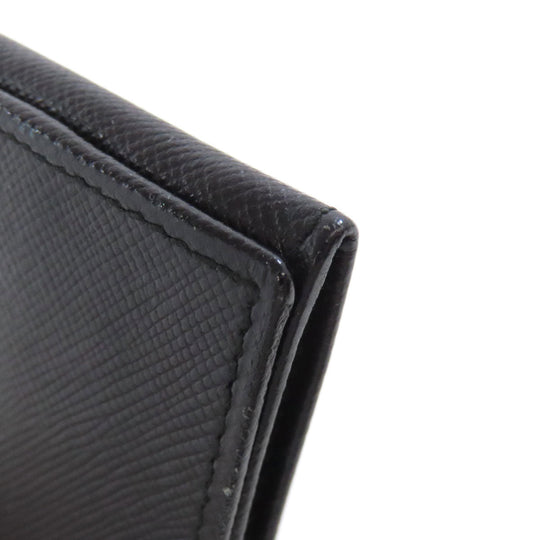 PRADA Card Case Safiano black logoMetal