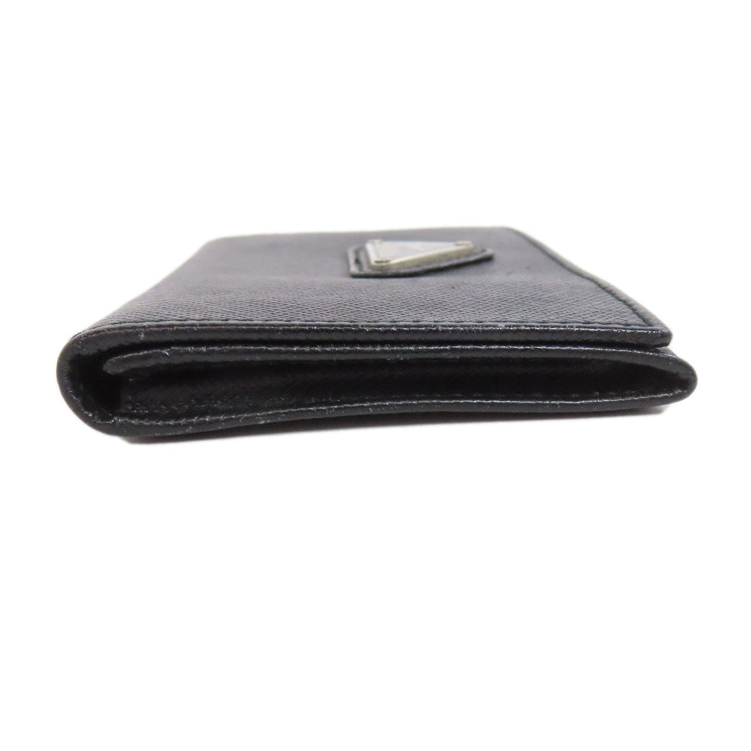 PRADA Card Case Safiano black logoMetal