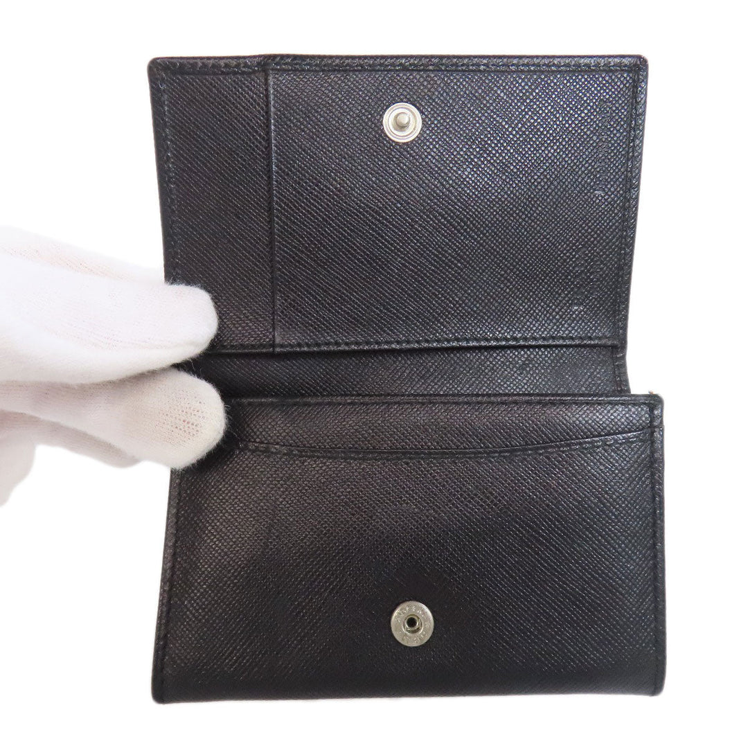 PRADA Card Case Safiano black logoMetal