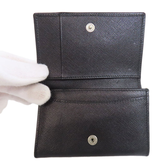 PRADA Card Case Safiano black logoMetal