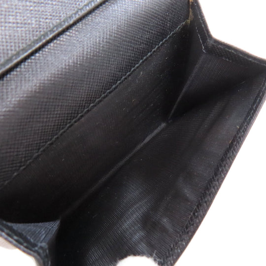 PRADA Card Case Safiano black logoMetal