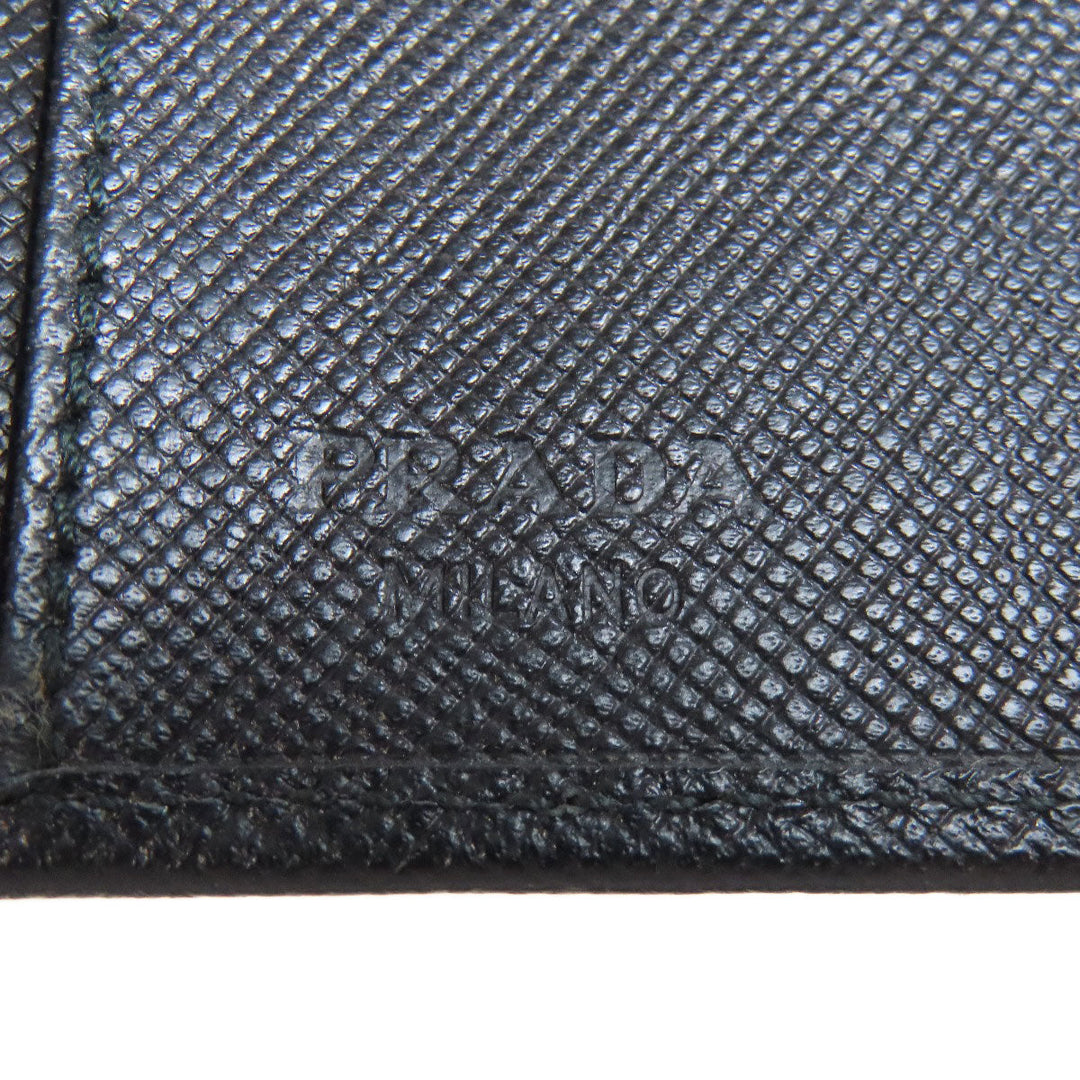 PRADA Card Case Safiano black logoMetal
