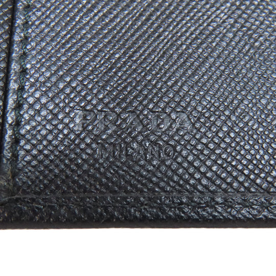 PRADA Card Case Safiano black logoMetal