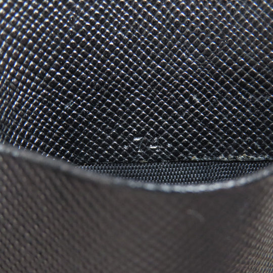 PRADA Card Case Safiano black logoMetal